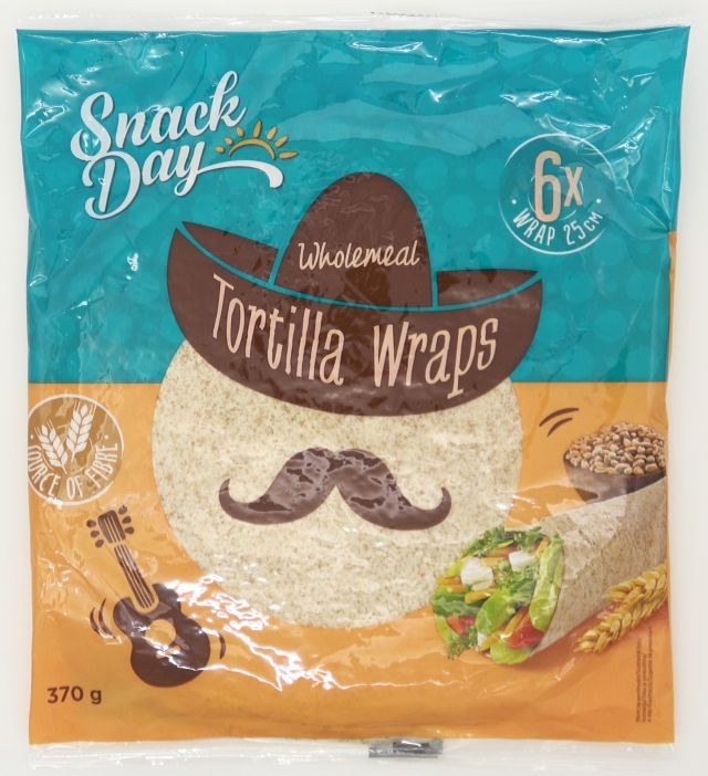 4056489013636 Lipii din faina integrala de grau LIDL & Tortilla Wraps Wholemeal Snack Day ean barcode